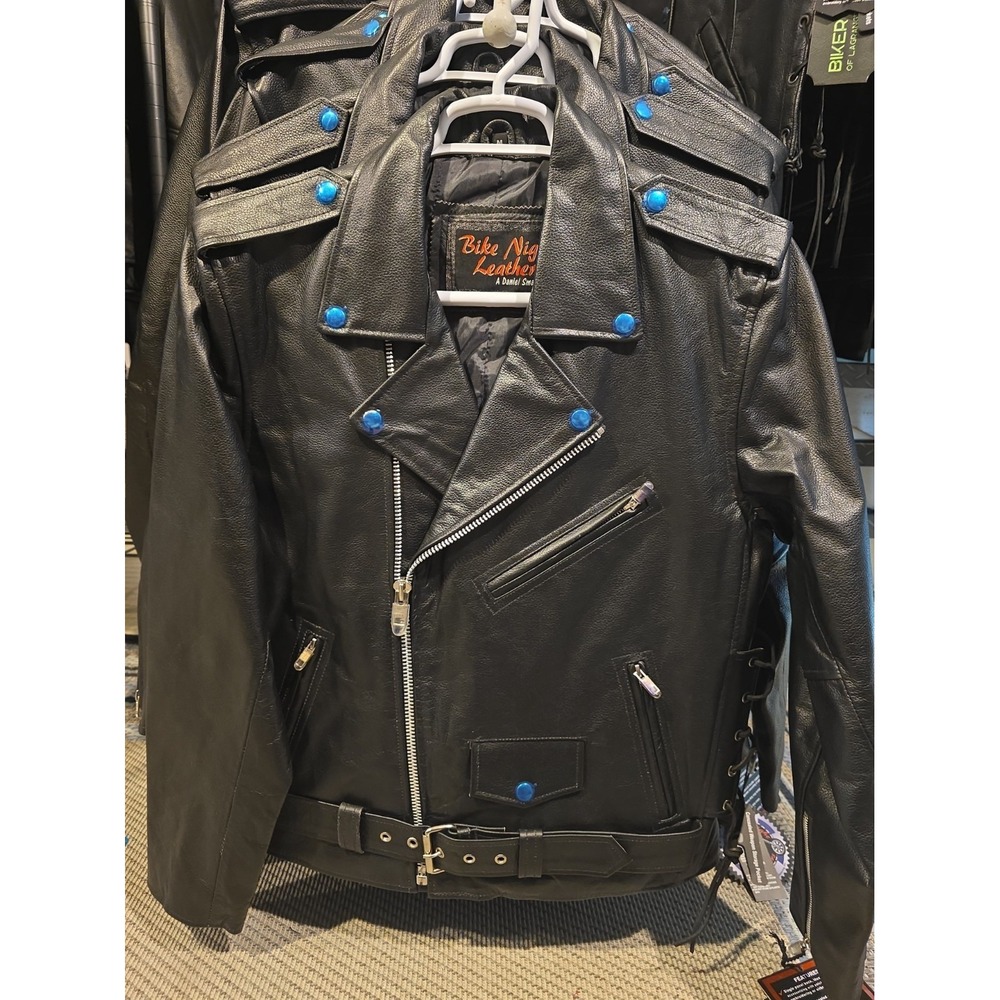 Daniel Smart DS711 Magno Men's Leather Motorcycle Jacket Sz M